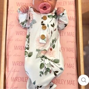 Caden Lane Floral Kids Pajamas - Pink and Green